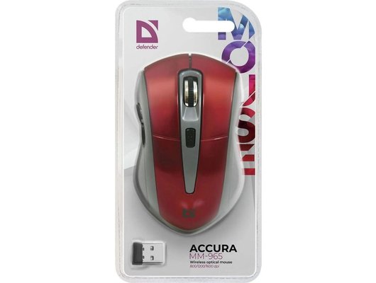 Мышь беспроводная Defender Accura MM-965 красный